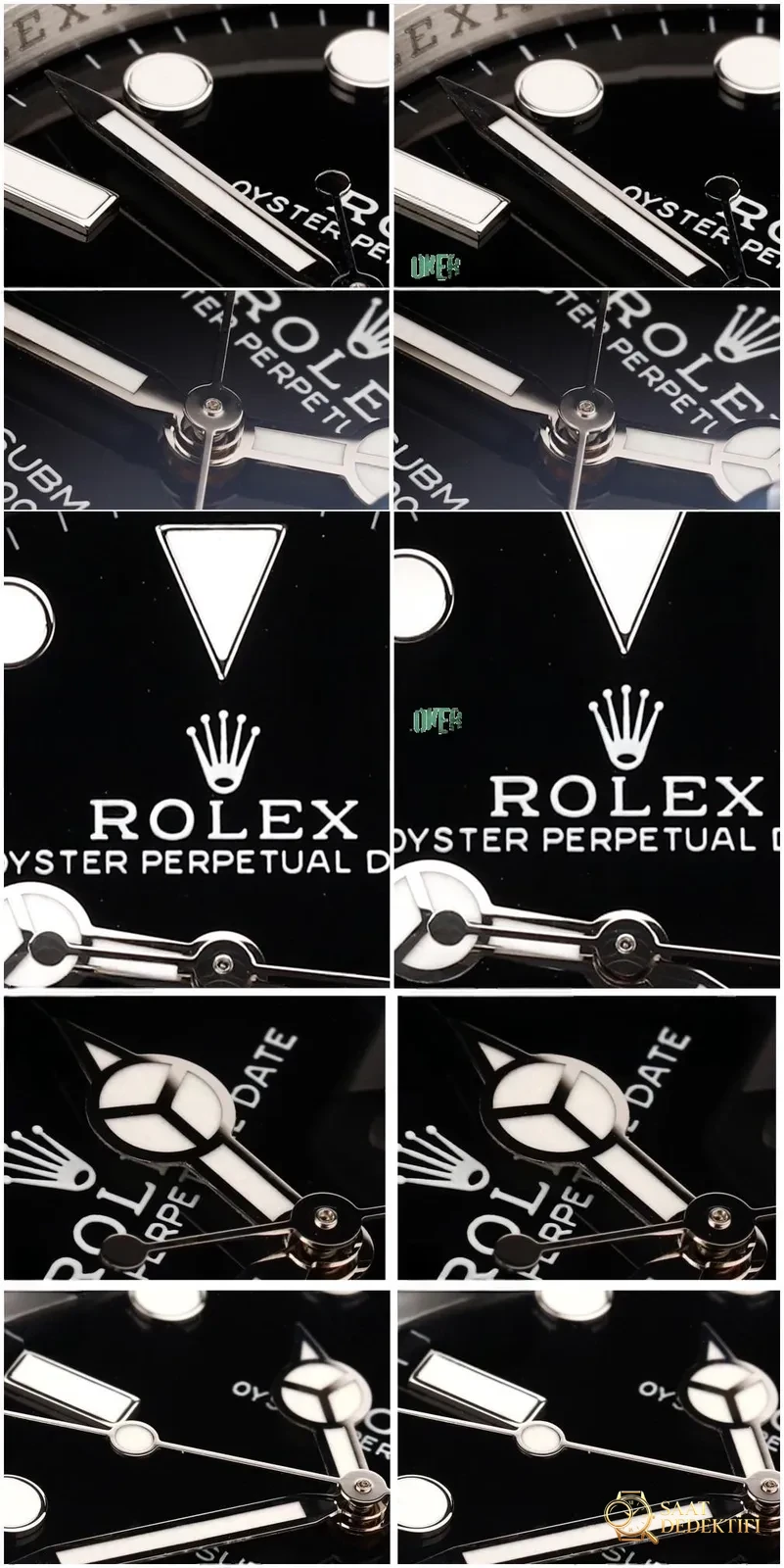 Gerçek-Replika Karşılaştırması: Joker Rolex Submariner İşçiliği Nasıl? Almaya Değer mi? - Makro Kadran ve İndeks İşçiliği