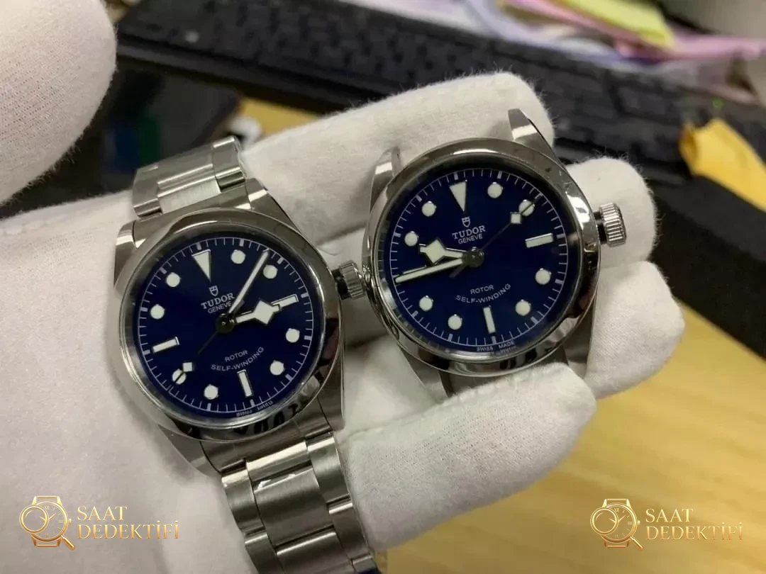 Gerçek-replika karşılaştırması: KRF Factory V3 Tudor Black Bay 79500 küçük patates güncellenmiş versiyon replika saat ile orijinalin karşılaştırması - Bilezik Bakla Ayrımı ve Pim Yapısı