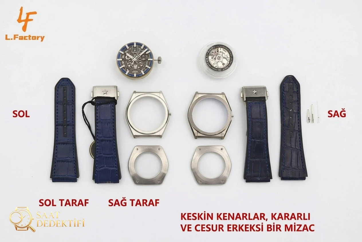 Gerçek-replika karşılaştırması: LF Factory ZENITH DEFY serisi 95.9000.670/78.R584 kol saati - Kadran Detayı ve Bezel İşçiliği