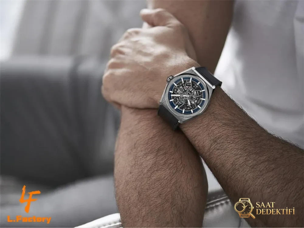 Gerçek-replika karşılaştırması: LF Factory Zenith DEFY serisi CLASSIC kol saati incelemesi - Bezel İçi Rehaut Gravürü ve Hizalaması