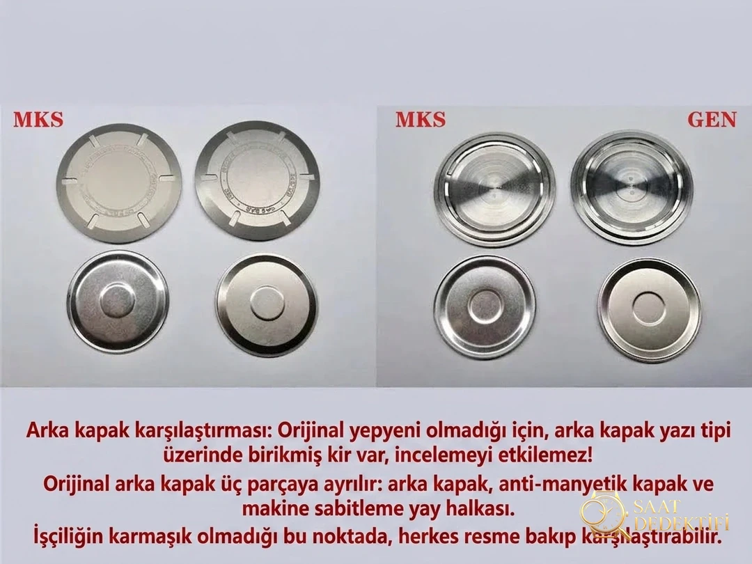 Gerçek-replika karşılaştırması: MKS Factory IWC Pilot titanyum kasa Mark XVIII işçiliği iyi mi? - Arka Kapak ve Mekanizma Detayı