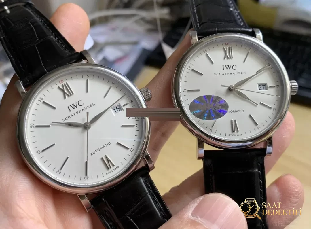 Gerçek-replika karşılaştırması: MKS IWC Portofino klasik erkek replika saati V5 versiyonunun orijinal IW356501 ile karşılaştırması - Bilekte Duruş ve Kasa Orantısı