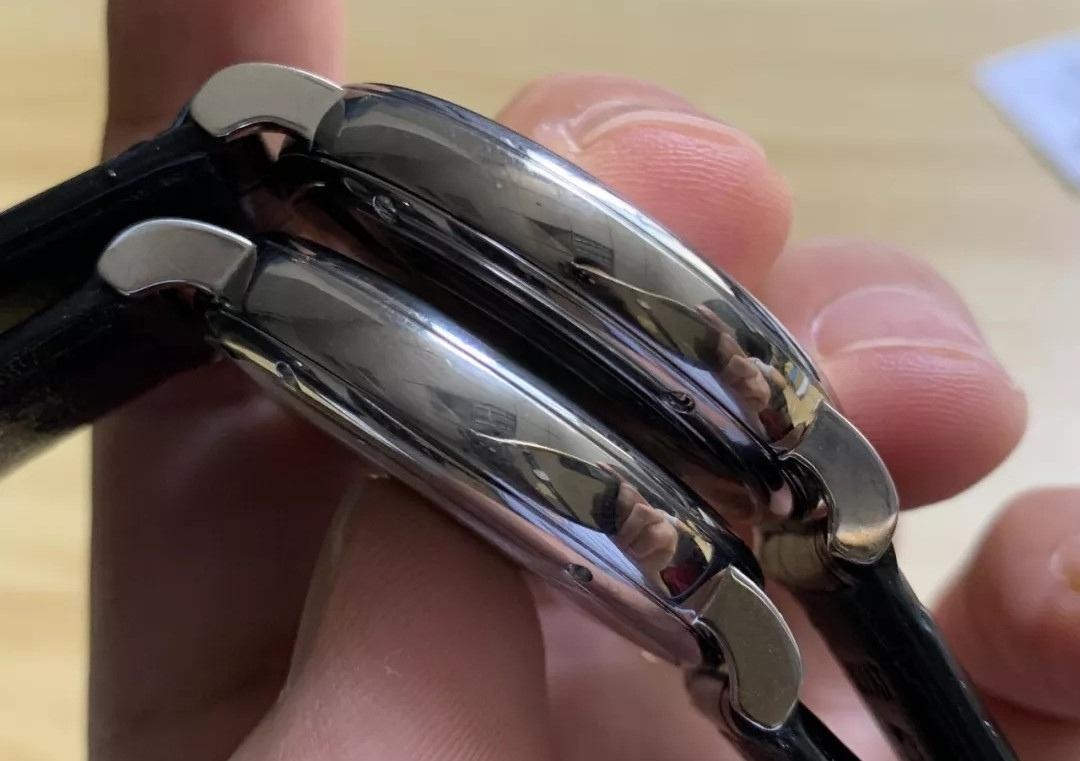 Gerçek-replika karşılaştırması: MKS IWC Portofino klasik erkek replika saati V5 versiyonunun orijinal IW356501 ile karşılaştırması — 11. fotoğraf