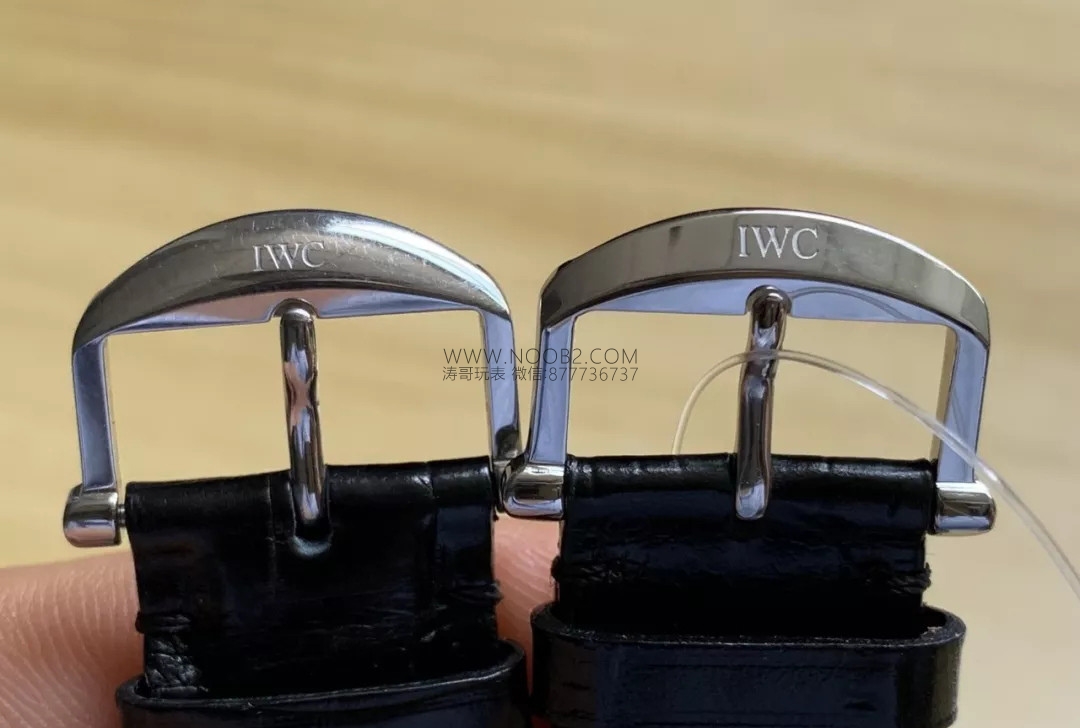 Gerçek-replika karşılaştırması: MKS IWC Portofino klasik erkek replika saati V5 versiyonunun orijinal IW356501 ile karşılaştırması — 18. fotoğraf