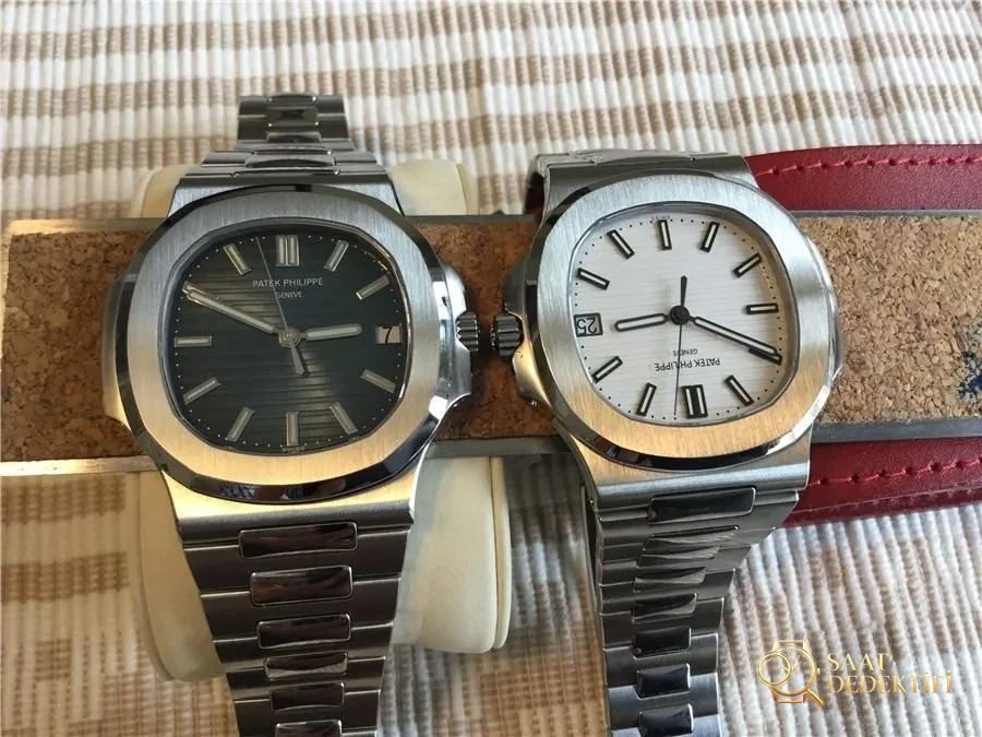 Gerçek-replika karşılaştırması: PPF Factory beyaz kadranlı Nautilus V2 versiyon replika saatin orijinal Patek Philippe 5711 mavi kadranlı ile karşılaştırma incelemesi - Mekanizma Zemberek ve Balans Detayı