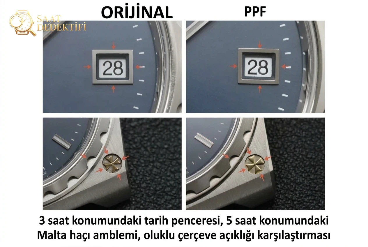 Gerçek-replika karşılaştırması: PPF Factory Vacheron Constantin Historiques 4200H/222A arasında ne fark var? - Kasa Profili ve Kurma Kolu İncelemesi