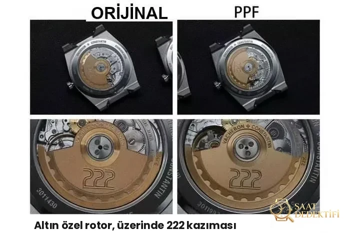 Gerçek-replika karşılaştırması: PPF Factory Vacheron Constantin Historiques 4200H/222A arasında ne fark var? - Arka Kapak ve Mekanizma Detayı