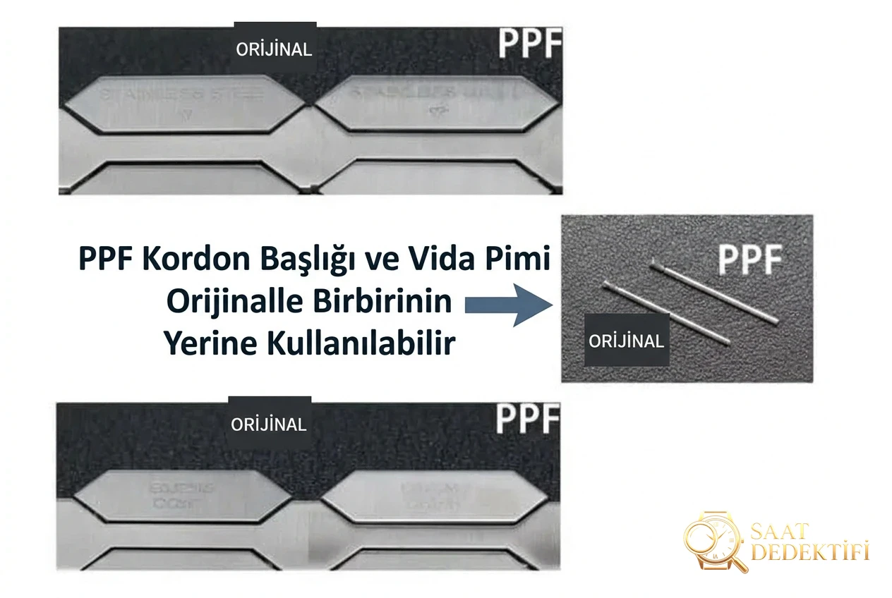 Gerçek-replika karşılaştırması: PPF Factory Vacheron Constantin Historiques 4200H/222A arasında ne fark var? - Klips Kilidi ve Lazer Damgalar