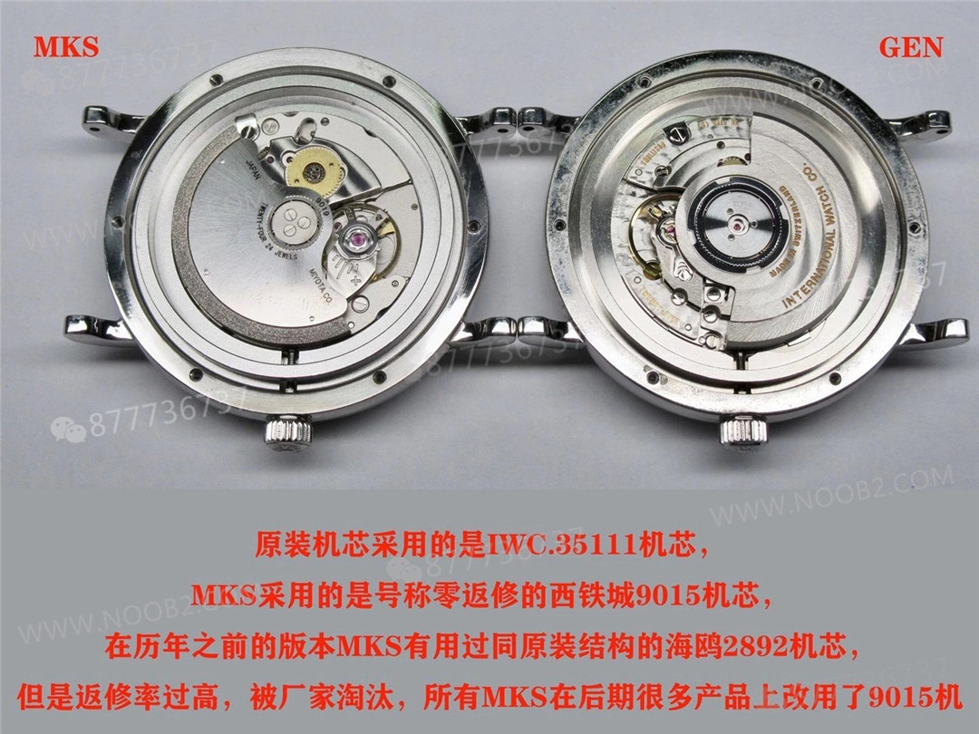 Gerçek-replika karşılaştırması: Replika IWC Portofino için MKS mı yoksa V7 Factory mi? — 7. fotoğraf