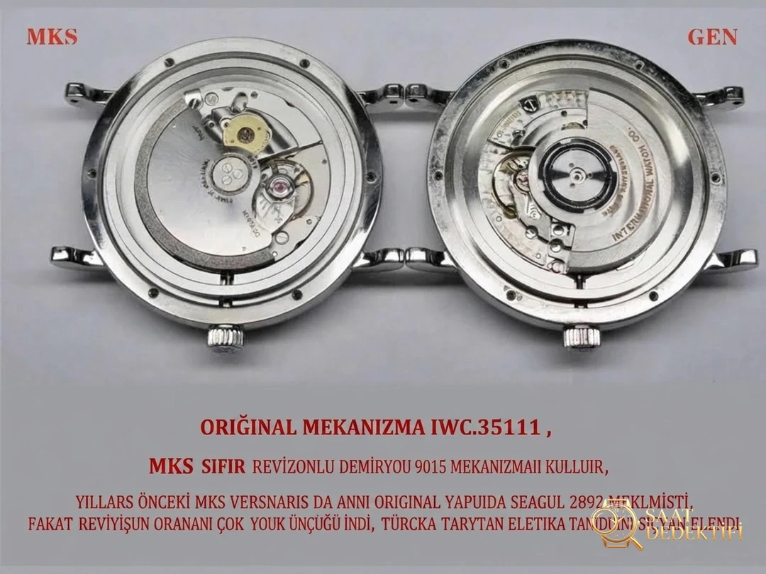 Gerçek-replika karşılaştırması: Replika IWC Portofino için MKS mı yoksa V7 Factory mi? - Klips Kilidi ve Lazer Damgalar