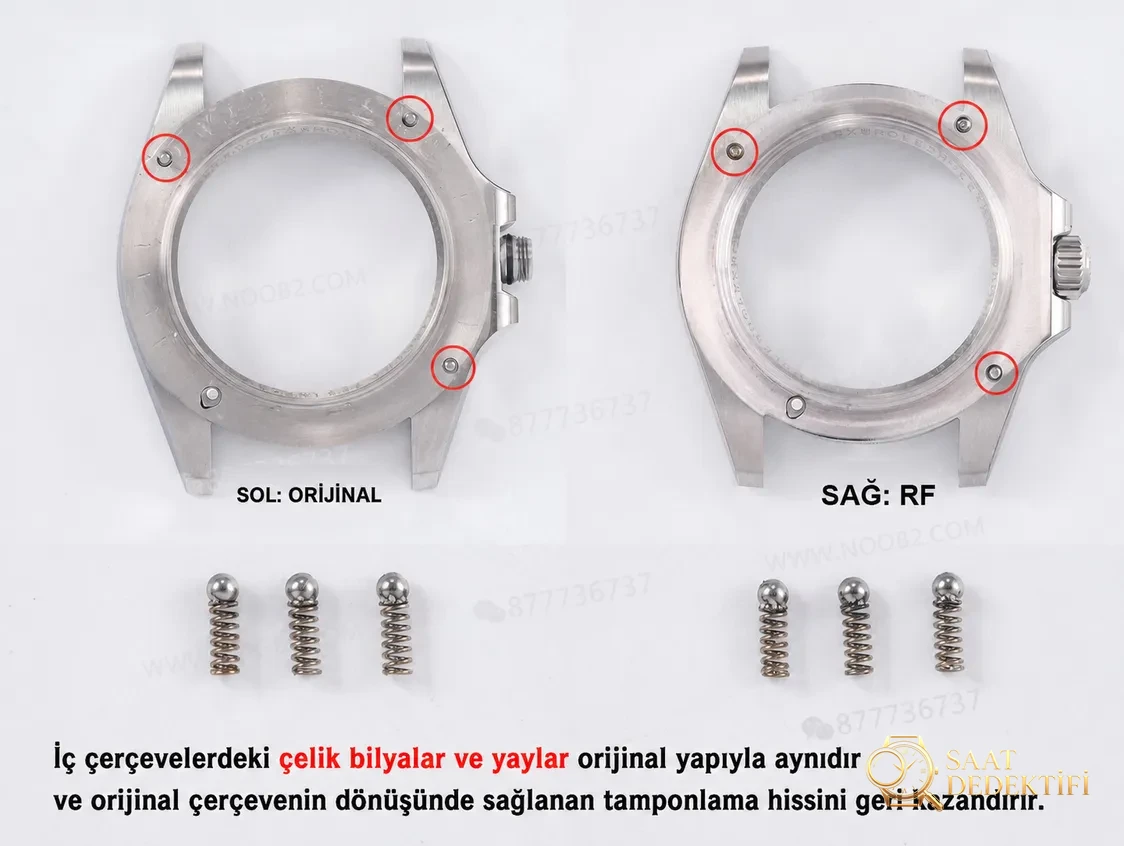 Gerçek-replika karşılaştırması: RF Factory Rolex yeni siyah Submariner