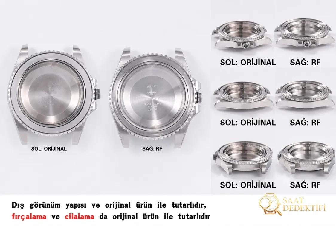 Gerçek-replika karşılaştırması: RF Factory Rolex yeni siyah Submariner