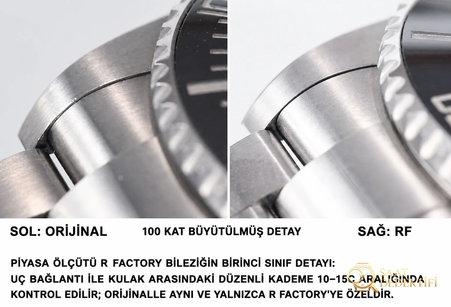 Gerçek-replika karşılaştırması: RF Factory Rolex yeni siyah Submariner