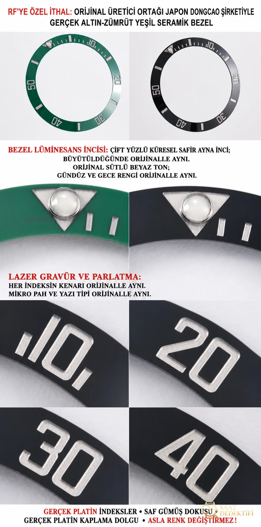 Gerçek-replika karşılaştırması: RF Factory Rolex yeni siyah Submariner