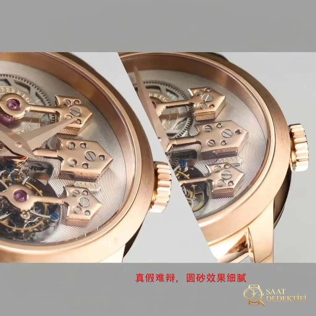 Gerçek-replika karşılaştırması: RM Factory Girard-Perregaux Bridges 99193 tourbillon replika saat incelemesi - Bilezik, Toka ve Klips Mekanizması