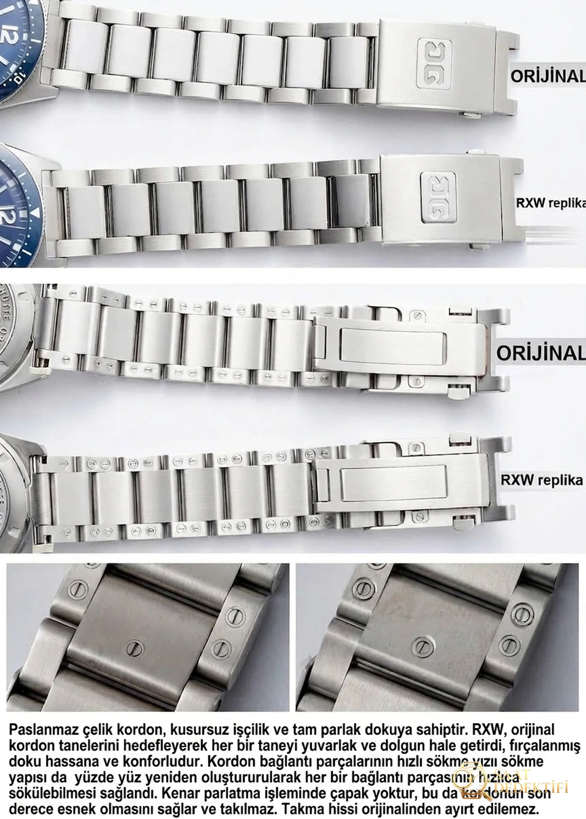 Gerçek-replika karşılaştırması: RXW Factory Glashütte Original açılım serisi, İsviçre SW200 mekanizmalı - Bilekte Duruş ve Kasa Orantısı