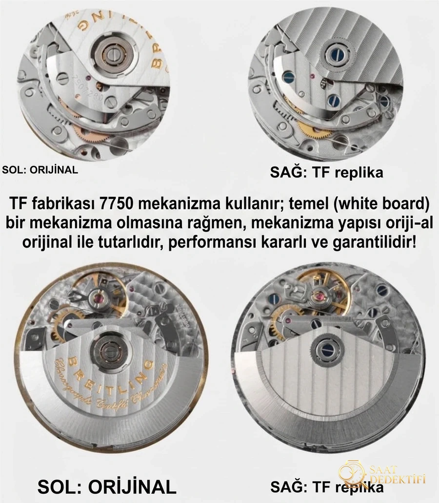 Gerçek-replika karşılaştırması: TF Factory Breitling Avenger Chronograph Night Mission serisi - Fosfor ve Super-LumiNova Gece Görünümü