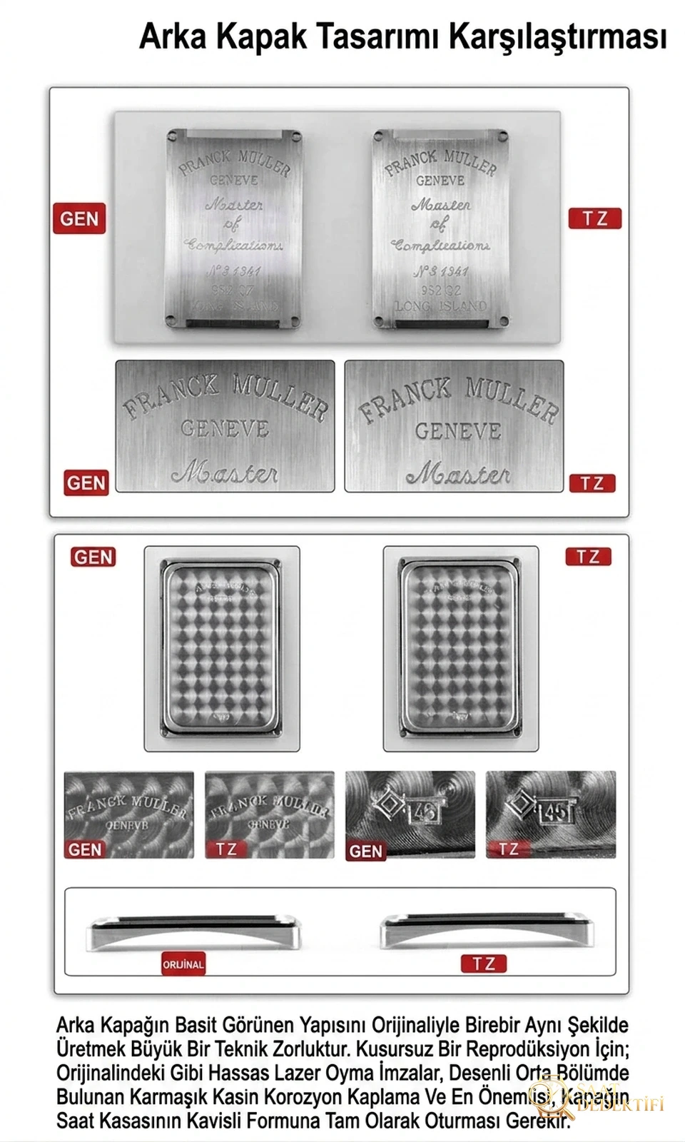 Gerçek-replika karşılaştırması: TZ Franck Muller Long Island serisi 952QZ paslanmaz çelik kadın saati - Makro Kadran ve İndeks İşçiliği