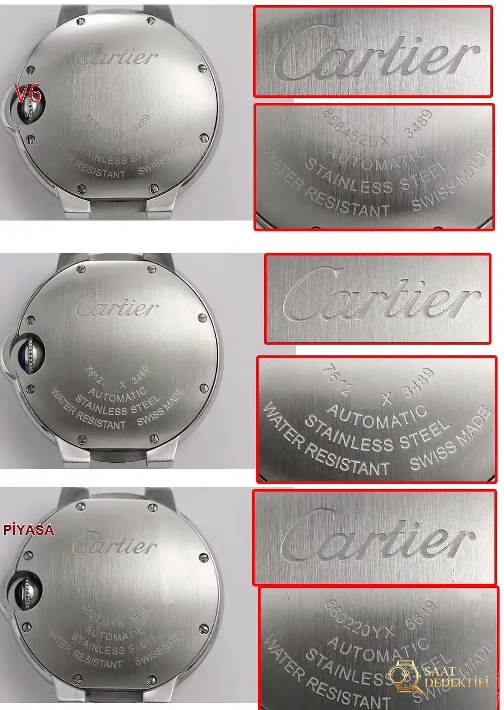 Réel ou réplique : V6 Factory Cartier Ballon Bleu 33 mm — version originale par rapport à la version du marché, laquelle peut être identifiée comme une contrefaçon en un coup d'œil ? - Qualité de l'acier et du polissage du boîtier