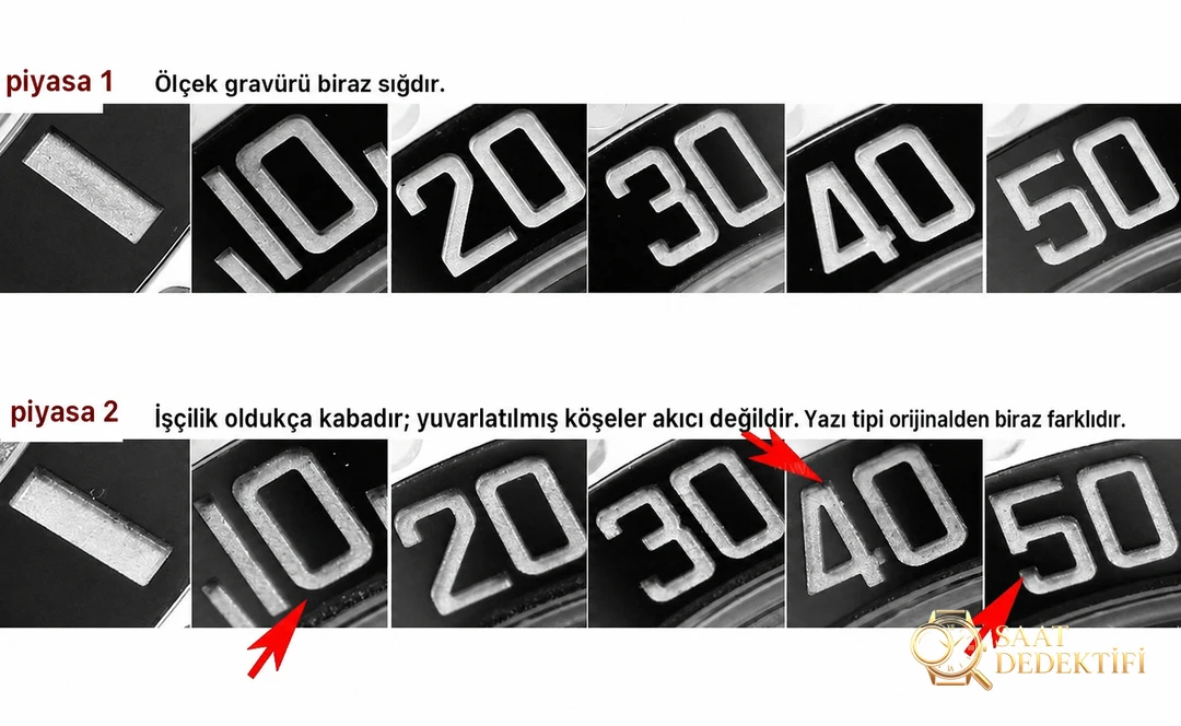 Gerçek-replika karşılaştırması: V6 Factory Rolex siyah Submariner 3135 mekanizması, orijinalle kıyaslandığında piyasa versiyonlarından hangi noktalarda daha iyi? - Fosfor ve Super-LumiNova Gece Görünümü