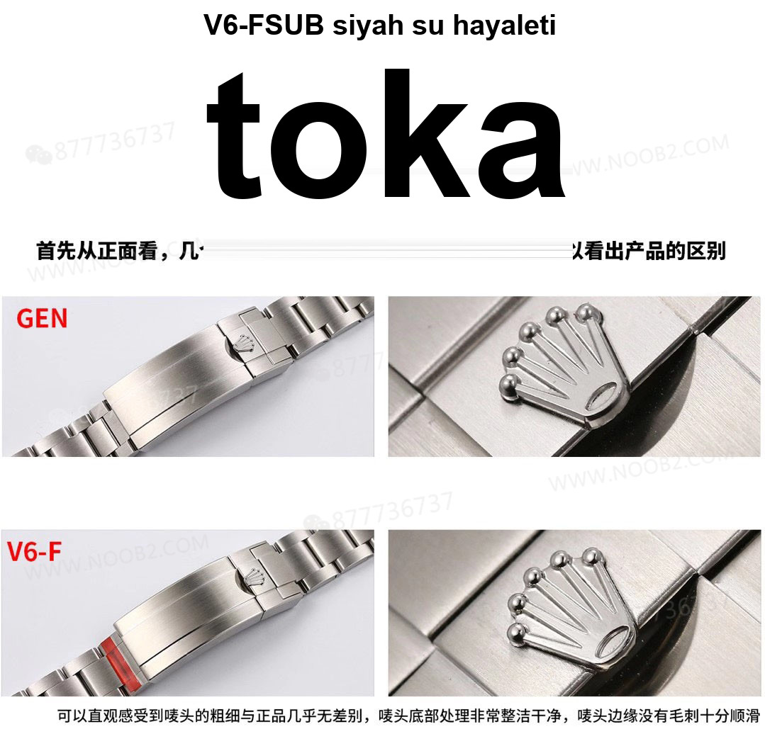Gerçek-replika karşılaştırması: V6 Factory Rolex siyah Submariner 3135 mekanizması, orijinalle kıyaslandığında piyasa versiyonlarından hangi noktalarda daha iyi? — 22. fotoğraf