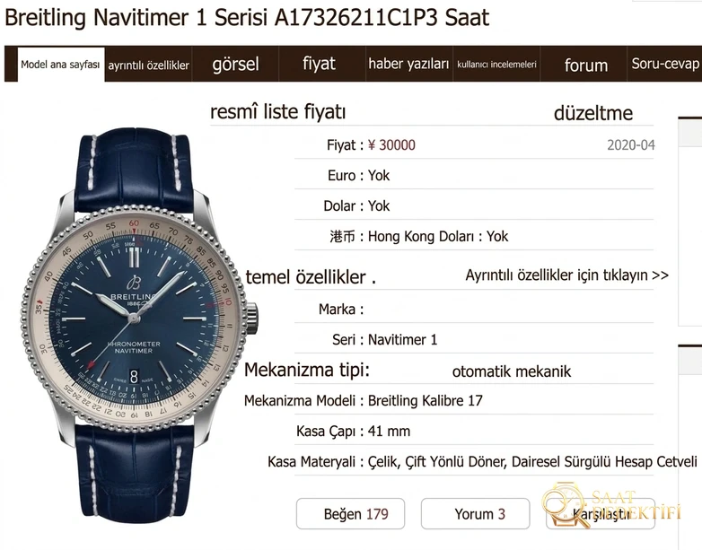 Gerçek-replika karşılaştırması: V7 Breitling Navitimer 1 orijinal SW200 mekanizmalı saat incelemesi - Kadran Detayı ve Bezel İşçiliği