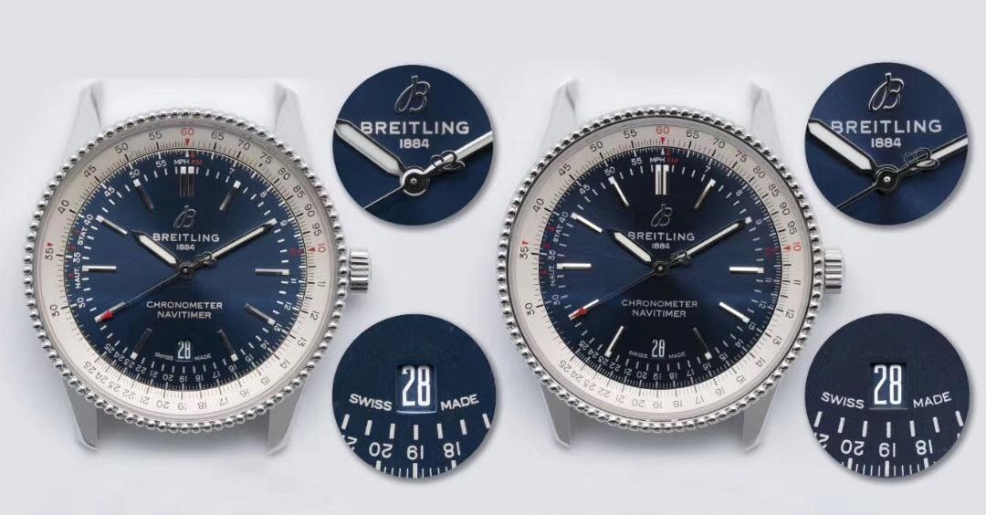 Gerçek-replika karşılaştırması: V7 Breitling Navitimer 1 orijinal SW200 mekanizmalı saat incelemesi — 4. fotoğraf