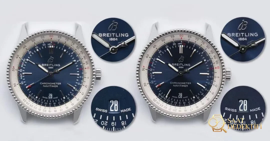 Gerçek-replika karşılaştırması: V7 Breitling Navitimer 1 orijinal SW200 mekanizmalı saat incelemesi - Arka Kapak ve Mekanizma Detayı