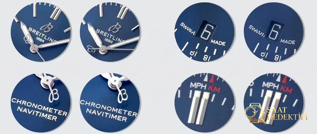 Gerçek-replika karşılaştırması: V7 Breitling Navitimer 1 orijinal SW200 mekanizmalı saat incelemesi - Fosfor ve Super-LumiNova Gece Görünümü
