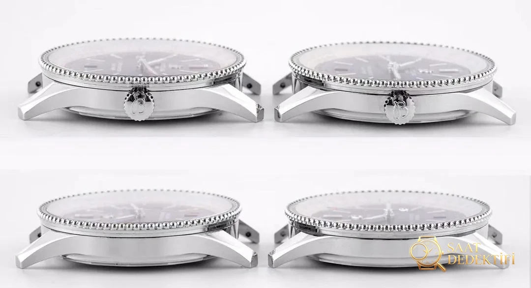 Gerçek-replika karşılaştırması: V7 Breitling Navitimer 1 orijinal SW200 mekanizmalı saat incelemesi - Kasa Çeliği ve Polisaj Kalitesi
