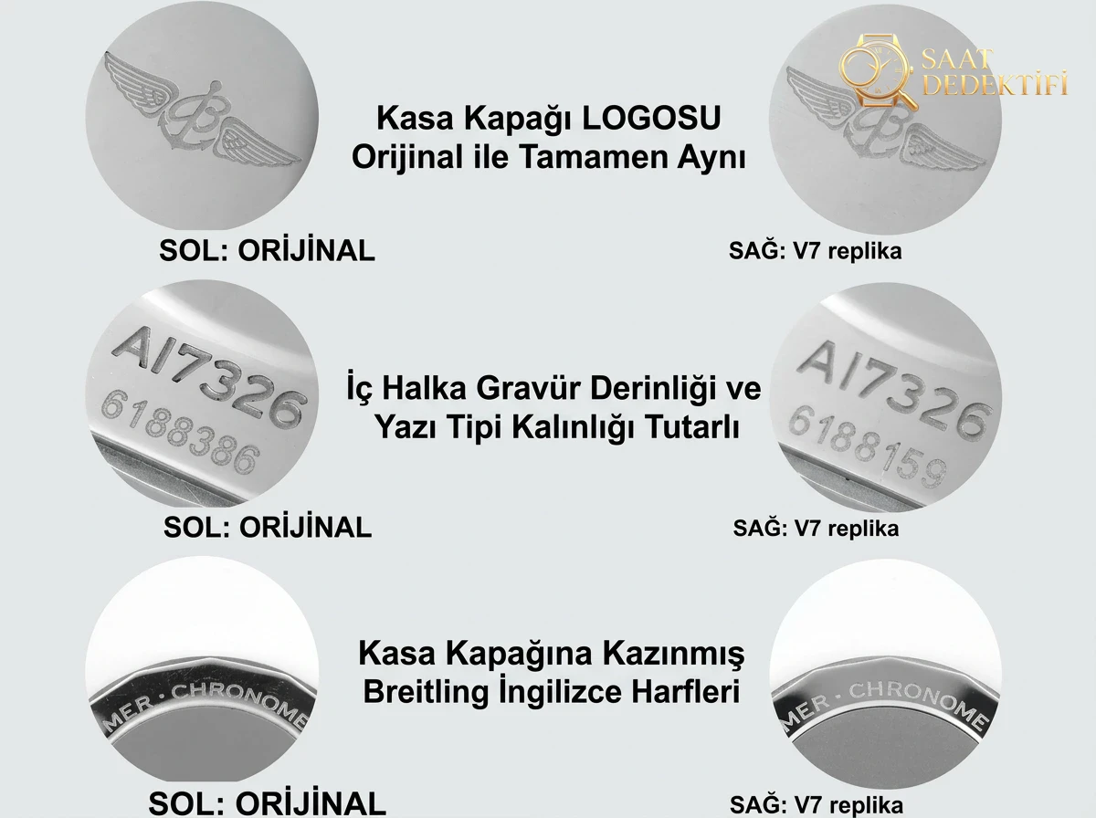 Gerçek-replika karşılaştırması: V7 Breitling Navitimer 1 orijinal SW200 mekanizmalı saat incelemesi - Kordon Dokusu ve Dikiş Detayları