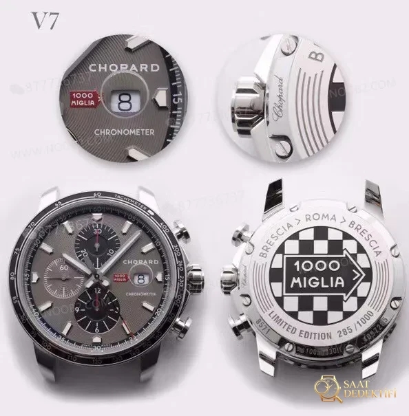 Gerçek-replika karşılaştırması: V7 Factory Chopard Classic Racing serisi 168571-3004 kronograf saatin işçiliği iyi mi? - Bilezik, Toka ve Klips Mekanizması