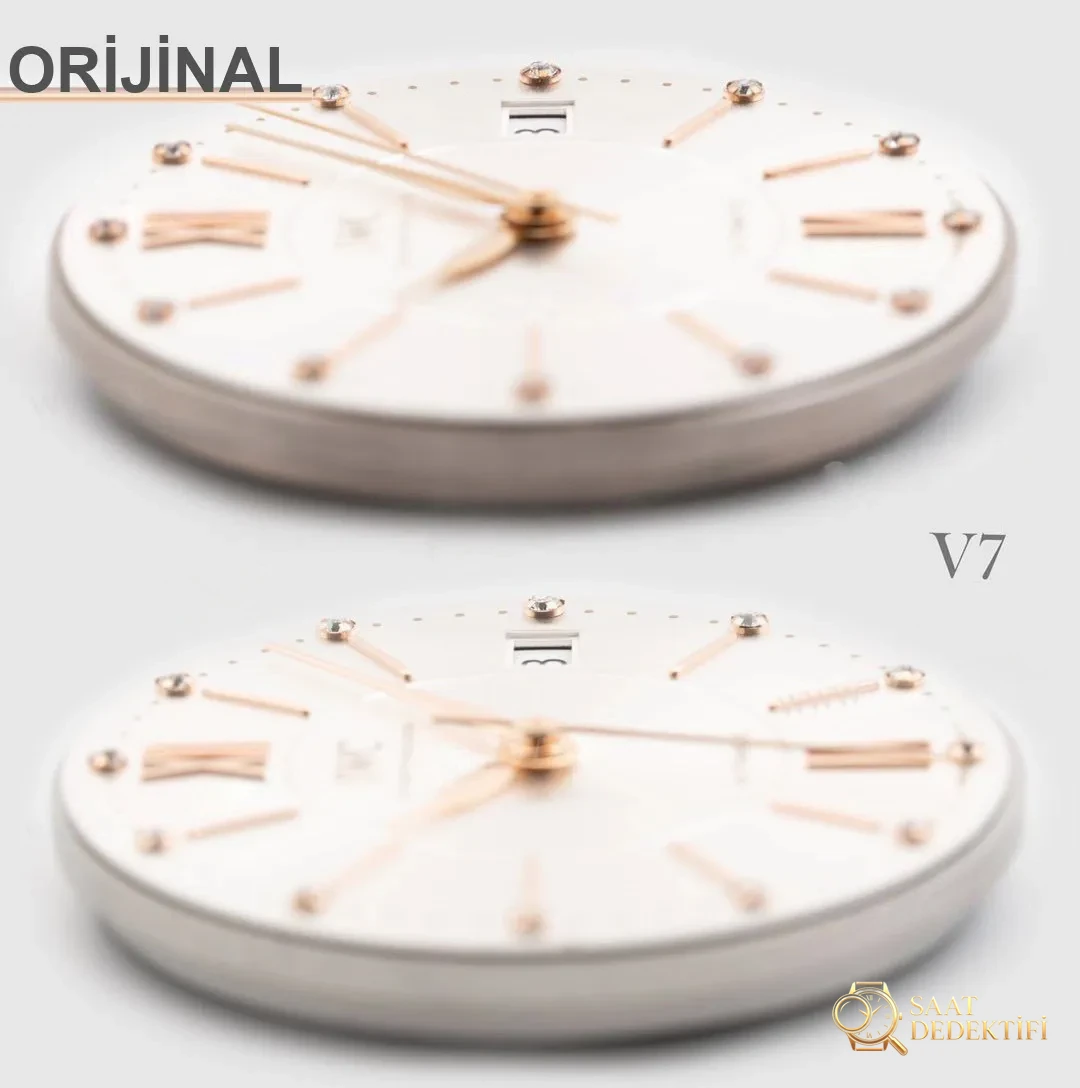 Gerçek-replika karşılaştırması: V7 Factory IWC kadın Portofino 37 mm saat incelemesi - Makro Kadran ve İndeks İşçiliği