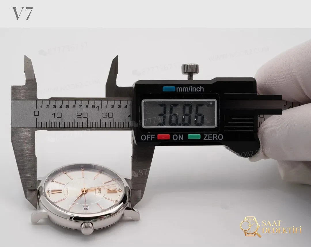 Gerçek-replika karşılaştırması: V7 Factory IWC kadın Portofino 37 mm saat incelemesi - Kadran Güneş Işını (Sunburst) Efekti