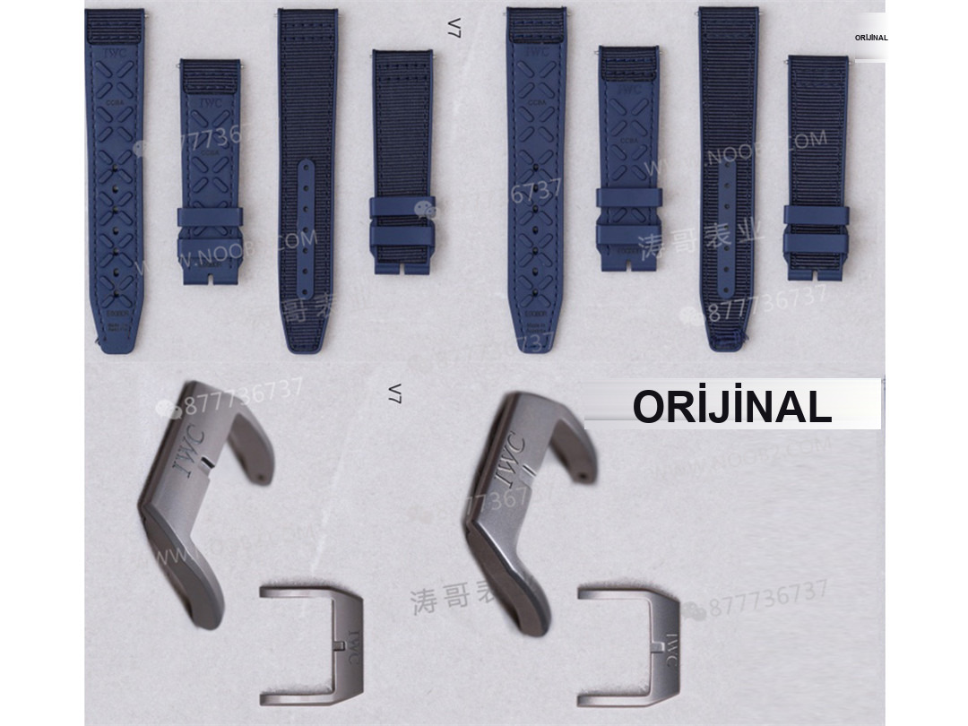 Gerçek-replika karşılaştırması: V7 Factory IWC Mark XVIII sisli mavi seramik IW328101 Laureus — 10. fotoğraf