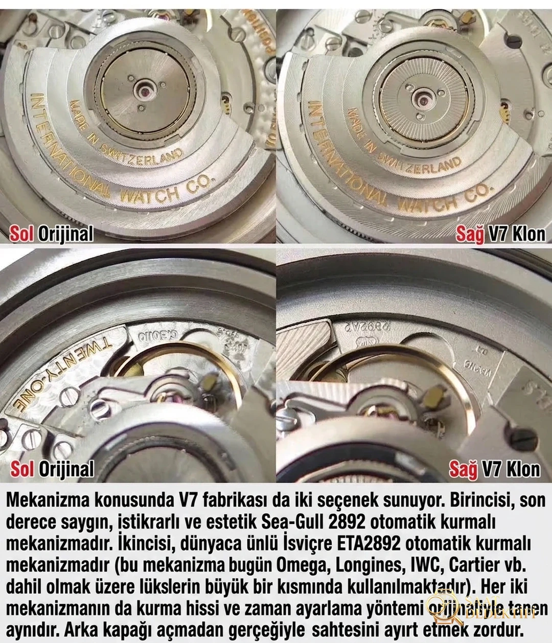 Gerçek-replika karşılaştırması: V7 Factory IWC Portofino 150. Yıl iw356518 orijinal İsviçre ETA2892 mekanizmalı replika saatin orijinalle karşılaştırmalı incelemesi - Bilekte Duruş ve Kasa Orantısı