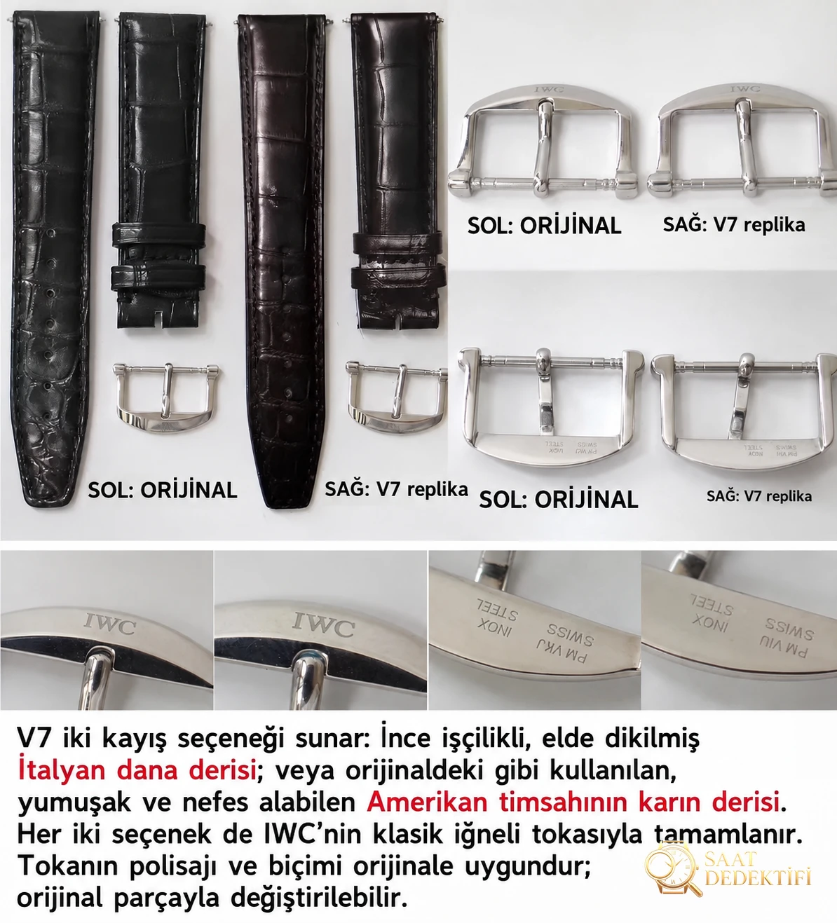 Gerçek-replika karşılaştırması: V7 Factory IWC Portofino 150. Yıl iw356518 orijinal İsviçre ETA2892 mekanizmalı replika saatin orijinalle karşılaştırmalı incelemesi - Fosfor ve Super-LumiNova Gece Görünümü