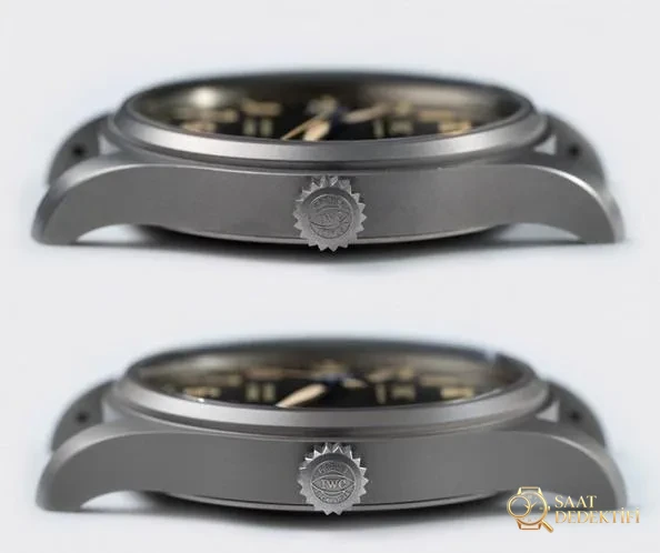 Gerçek-replika karşılaştırması: V7 Factory IWC titanyum kasa Mark XVIII IW327006 inceleme - Klips Kilidi ve Lazer Damgalar