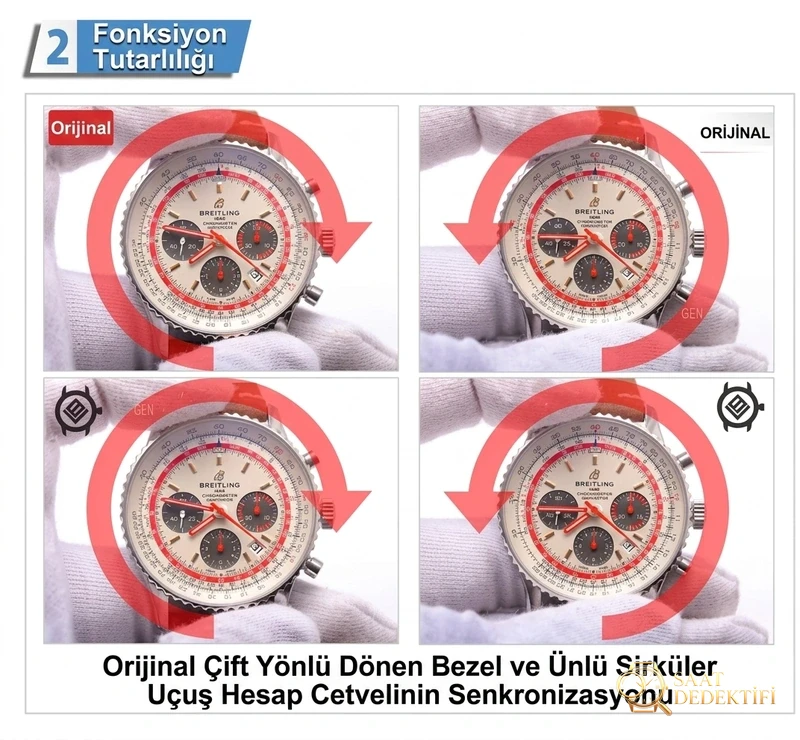 Gerçek-replika karşılaştırması: V9 Breitling Navitimer 1 serisi saat incelemesi - Kasa Profili ve Kurma Kolu İncelemesi