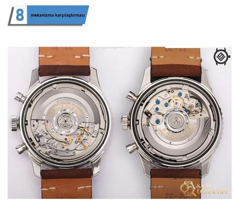 Gerçek-replika karşılaştırması: V9 Breitling Navitimer 1 serisi saat incelemesi - Bilezik Bakla Ayrımı ve Pim Yapısı