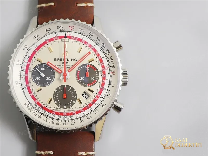Gerçek-replika karşılaştırması: V9 Breitling Navitimer 1 serisi saat incelemesi - Kordon Dokusu ve Dikiş Detayları