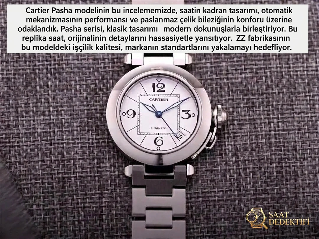 Comparación de réplicas reales: reloj de pulsera V9 Factory Cartier Pasha Series - Detalle de la esfera y mano de obra del bisel