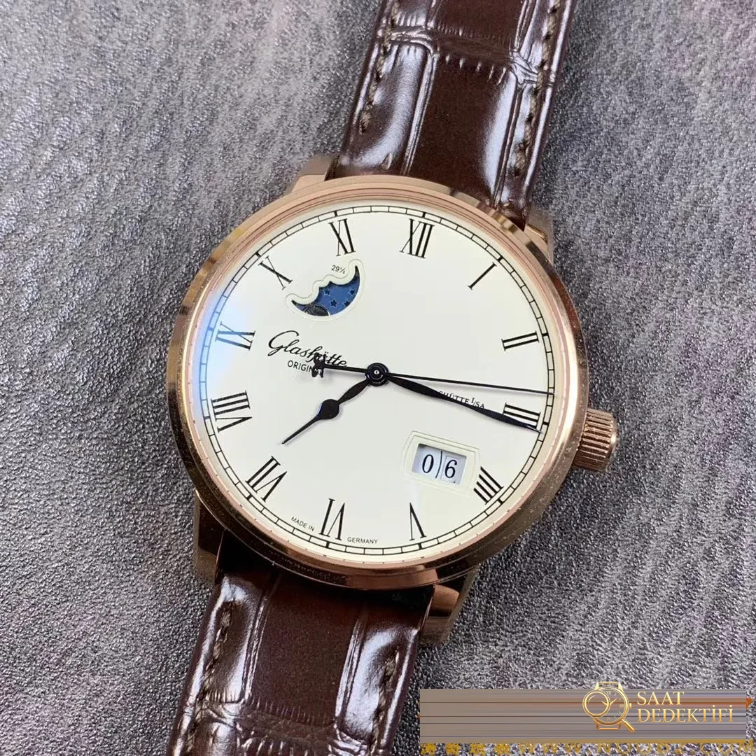 Gerçek-replika karşılaştırması: V9 Factory Glashütte Original Senator 1-36-04 çift atlamalı büyük tarih ay evreli saatini nasıl yapmış? - Fosfor ve Super-LumiNova Gece Görünümü