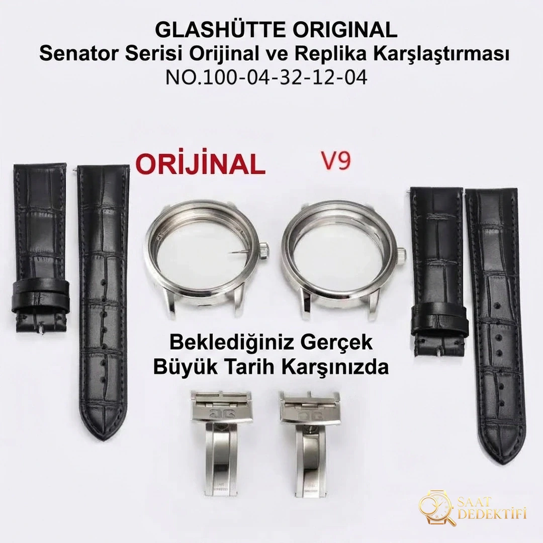 Gerçek-replika karşılaştırması: V9 Factory Glashütte Original Senator 1-36-04 çift atlamalı büyük tarih ay evreli saatini nasıl yapmış? - Cam Yansıma Önleyici (AR) Kaplama