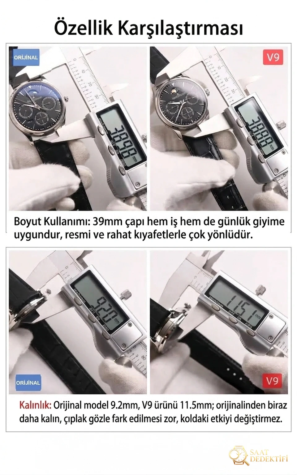 Vergleich echter Nachbildungen: Vergleichende Überprüfung der Nachbildung der V9 Jaeger-LeCoultre Master mit ewigem Kalender mit dem Original – Mechanismus, Antriebsfeder und Unruhdetails