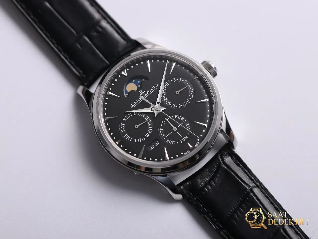 Echt vs. Replik: Überprüfung der Replik-Uhr V9 Jaeger-LeCoultre Master mit ewigem Kalender im Vergleich zum Original – Zifferblattzeiger und Sekundenlauf