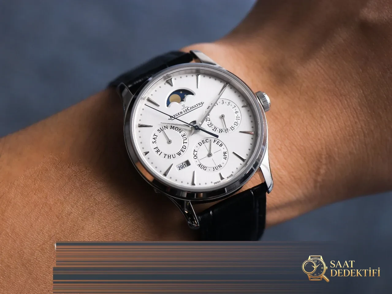 Vergleich der echten Nachbildungen: Überprüfung der Nachbildung der V9 Jaeger-LeCoultre Master mit ewigem Kalender im Vergleich zum Original – Gehäusegewicht und Balanceverhältnis