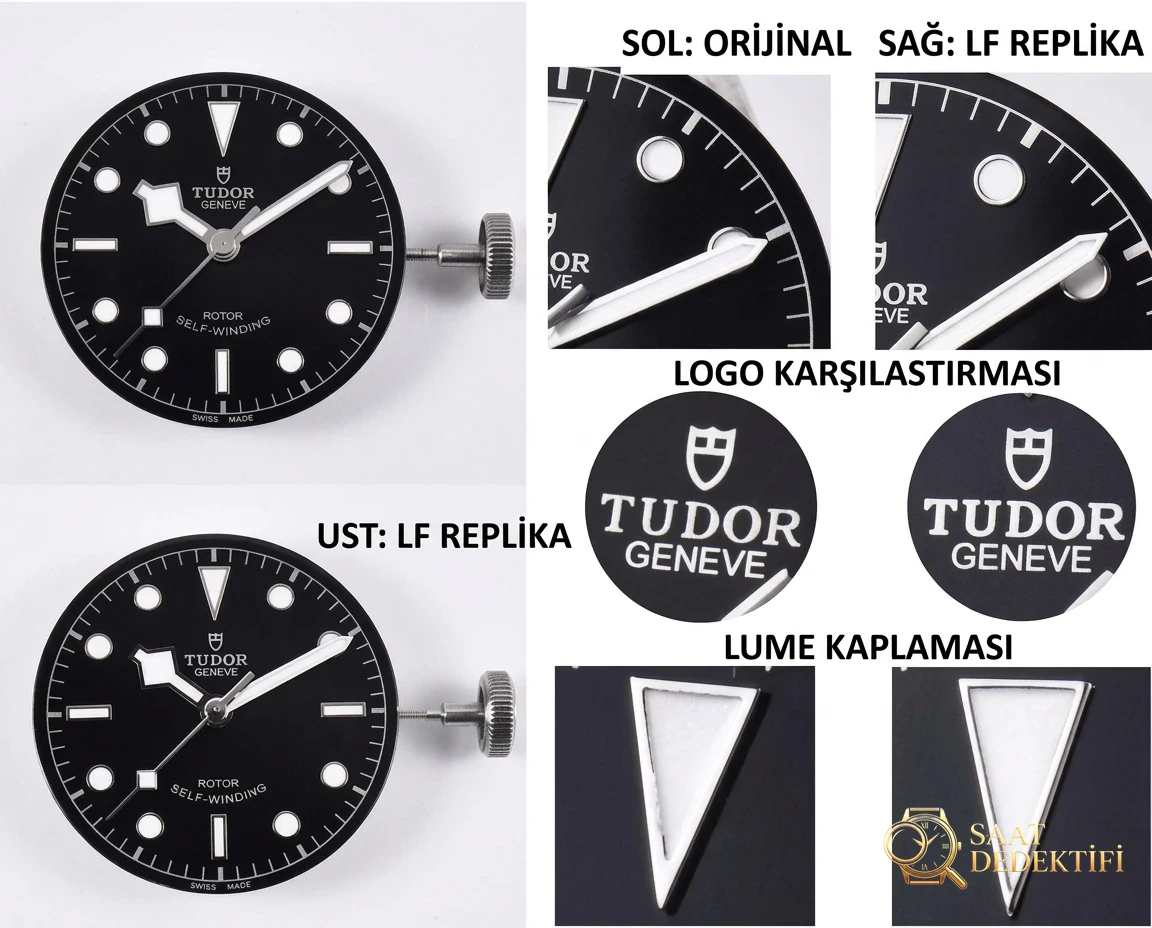 Gerçek-replika karşılaştırması ve inceleme: LF Factory Tudor Black Bay M79540 serisi 41 mm replika saat nasıl? - Klips Kilidi ve Lazer Damgalar