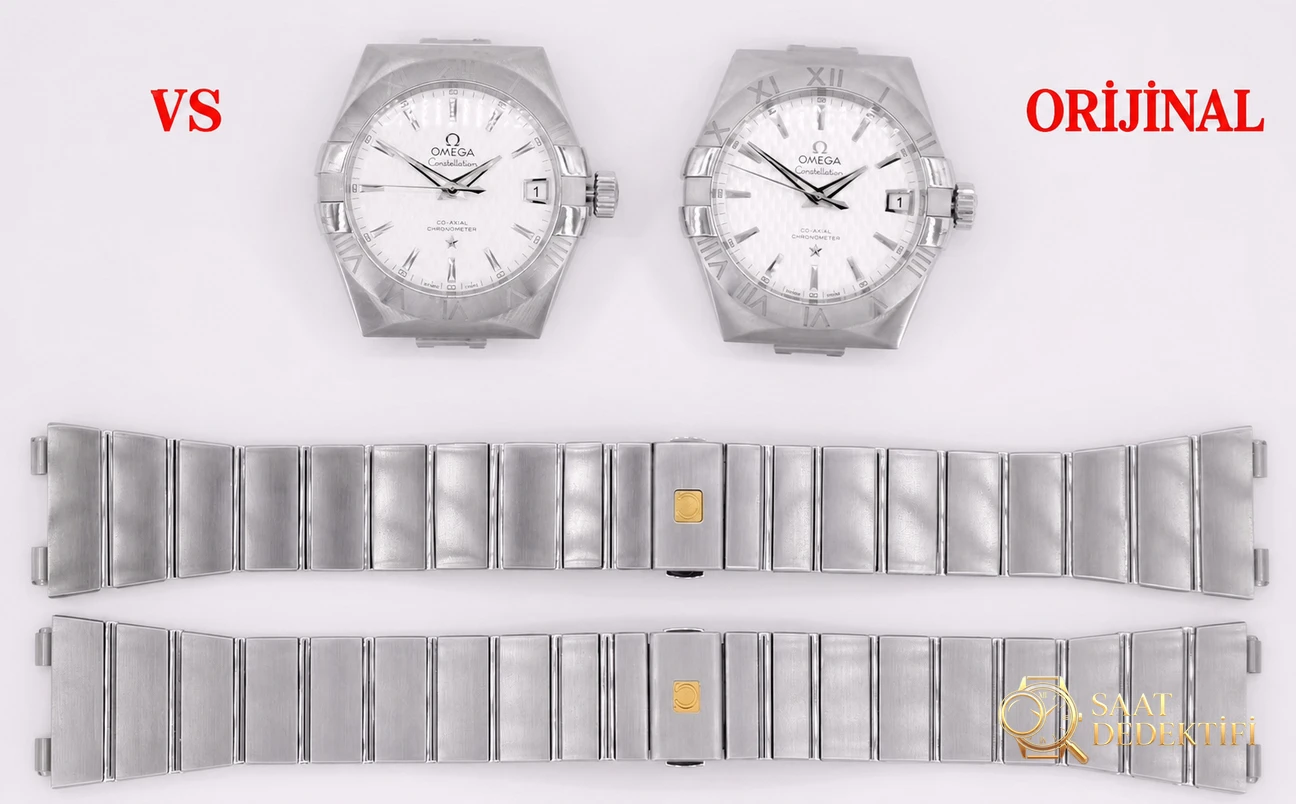 Gerçek-Replika Karşılaştırması: VS Factory Omega Constellation 2020 Yeni Renkli Kadran İncelemesi - Kadran Detayı ve Bezel İşçiliği