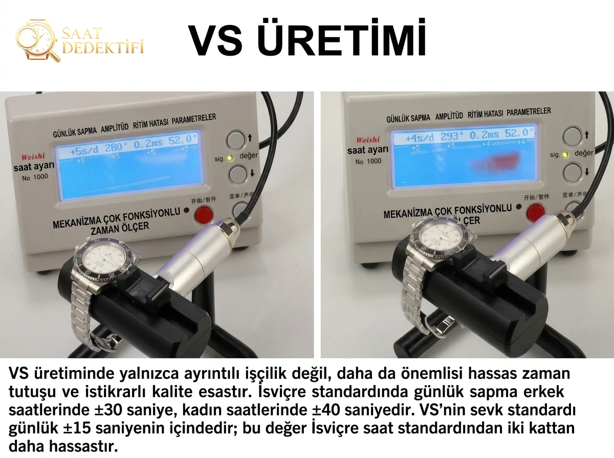 Gerçek-replika karşılaştırması: VS Factory Omega Seamaster 150 metre serisi kadın kol saati - Makro Kadran ve İndeks İşçiliği